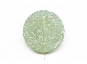 New Jade 48mm Carved Pendant