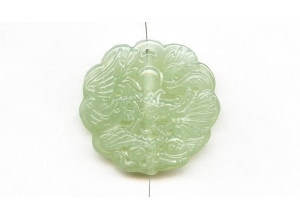 New Jade 45x47 Carved Pendant