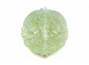 New Jade 54mm Carved Pendant