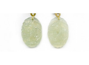 New Jade 34x24 Carved Pendant