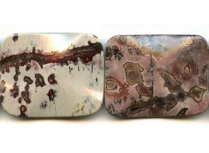 Red Picture Jasper 40x50 Waved Flat Rectangle