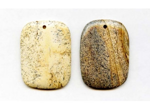 Picture Jasper 45x34 Flat Rectangle Pendant