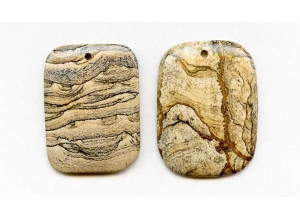 Picture Jasper 45x34 Flat Rectangle Pendant