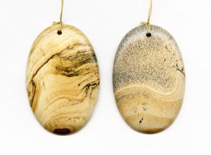 Picture Jasper 50x35 Flat Oval Pendant