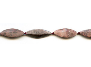 Pink Picture Jasper 10x30 Ridged Marquise