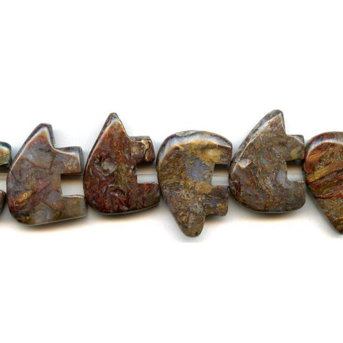 188-1136 Pietersite <br>30x22 Bear