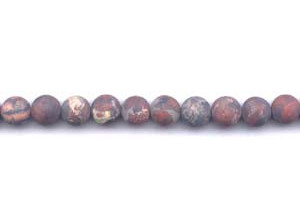 Matte Poppy Jasper 10mm Round