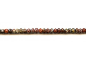 Poppy Jasper 6mm Faceted Rondell