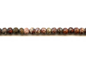 Poppy Jasper 8mm Faceted Rondell