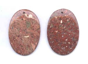 Poppy Jasper 36x51 Flat Oval Pendant