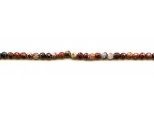 Poppy Jasper 4mm Faceted Round