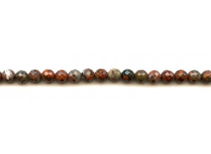 Poppy Jasper 6mm Faceted Round