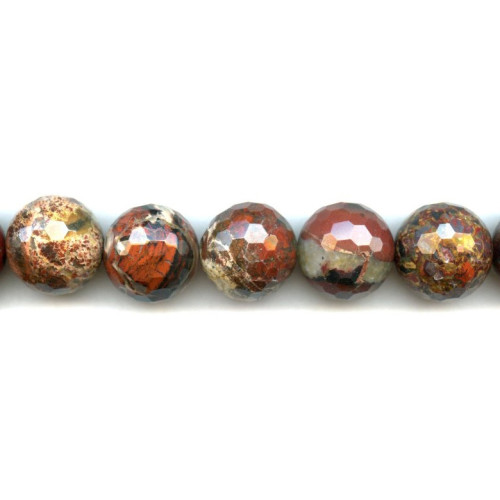 189-1050 Poppy Jasper <br>20mm Faceted Round