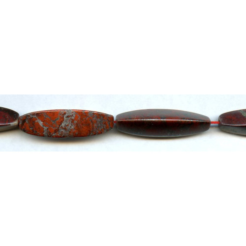 189-1056 Poppy Jasper <br>11x40 Triangle Oval Rice