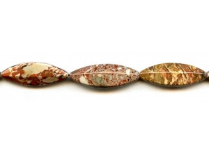 Poppy Jasper 10x30-32 Ridged Marquise