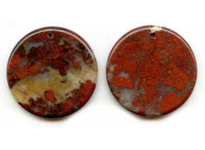 Poppy Jasper 45mm Coin Pendant