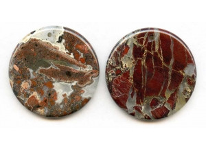 Poppy Jasper 45mm Coin Pendant