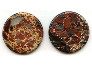 Poppy Jasper 45mm Coin Pendant