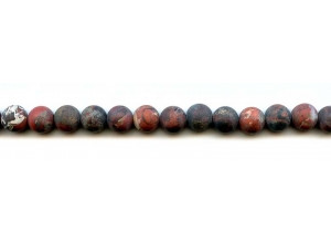 Matte Poppy Jasper 8mm Round