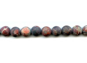 Matte Poppy Jasper 12mm Round