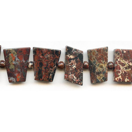 189-1174 Poppy Jasper <br>25x Trapezoid