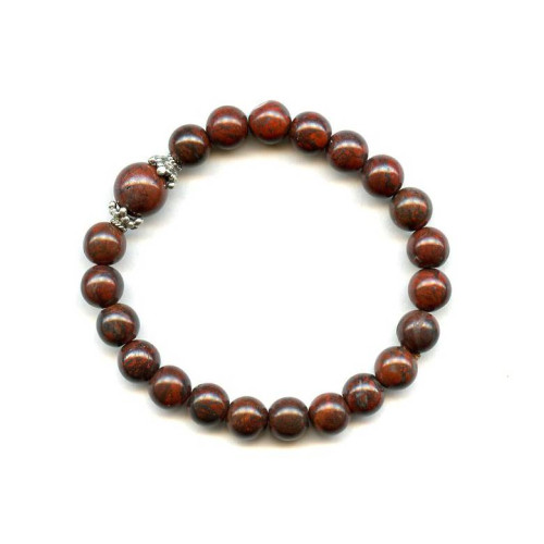 189-1198 Poppy Jasper <br>8mm Round Bracelet