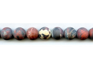 Matte Poppy Jasper 14mm Round