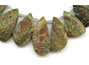 Rainbow Pyrite 22-41x Drusy Drop