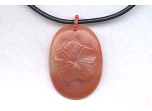 Red Aventurine 36x50 Carved Oval Pendant