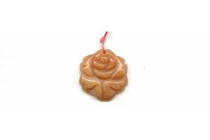 Red Aventurine 25mm Flower Pendant