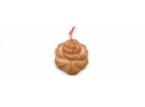 Red Aventurine 25mm Flower Pendant