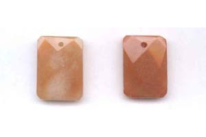 Red Aventurine 22x30 Faceted Rectangle Pendant