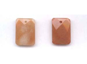 Red Aventurine 22x30 Faceted Rectangle Pendant