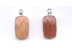 Red Aventurine 18x30 Rectangle Bezel Pendant