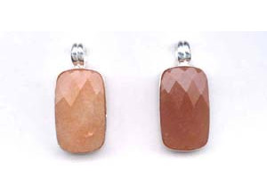 Red Aventurine 18x30 Rectangle Bezel Pendant