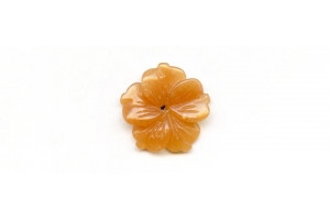 Red Aventurine 27mm Flower Pendant