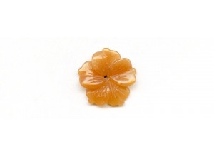 Red Aventurine 27mm Flower Pendant