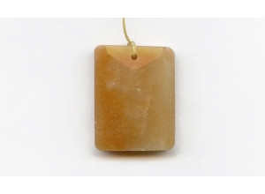 Red Aventurine 40x30 Faceted Rectangle Pendant