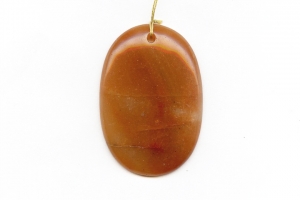 Red Aventurine 50x35 Flat Oval Pendant