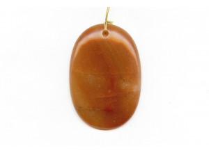 Red Aventurine 50x35 Flat Oval Pendant