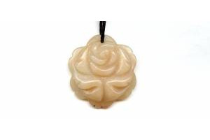 Red Aventurine 35mm Carved Flower Pendant