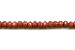 Red Jasper 10mm Faceted Rondell