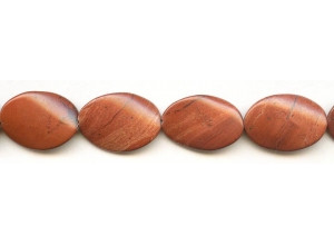 Red Jasper 18x25 Twisted Flat Oval