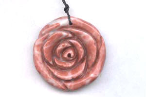 Red Jasper 50mm Flower Pendant