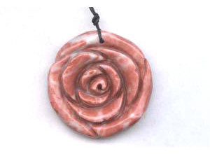 Red Jasper 50mm Flower Pendant