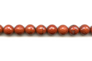 Red Jasper 12mm Faceted Round