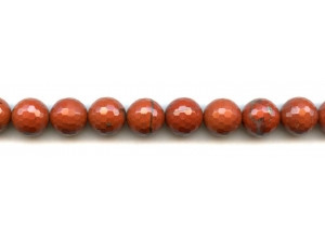 Red Jasper 12mm Faceted Round