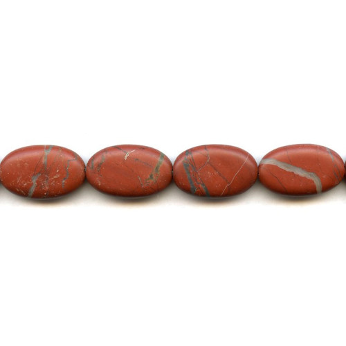 192-1054 Matte Red Jasper <br>16x25 Flat Oval