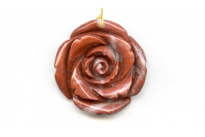 Red Jasper 46mm Flower Pendant