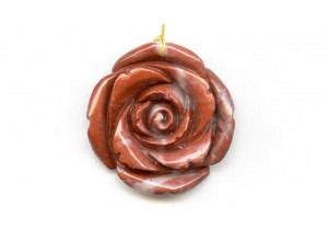 Red Jasper 46mm Flower Pendant